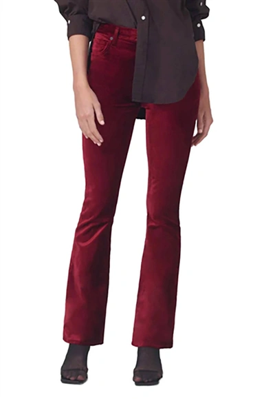 Shop Citizens Of Humanity Lilah High Rise Bootcut 30" Velvet In Lava In Lava In Red