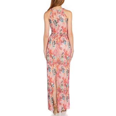 Adrianna Papell Womens Metallic Maxi Evening Dress In Multi