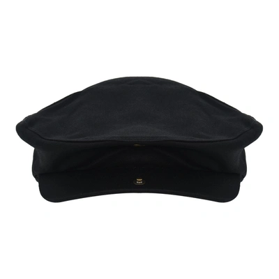 Concept One True Religion Flat Cap, Cotton Breathable Driving Newsboy Hat With Horseshoe Woven Logo, Black In Black