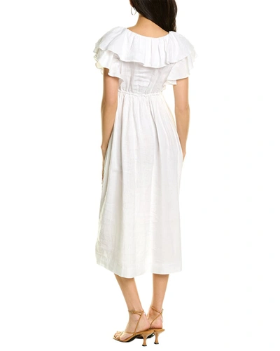 Shop Trina Turk Play Linen Midi Dress In White