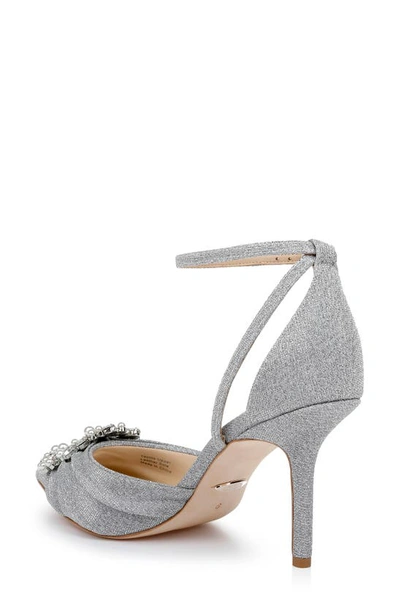 Badgley Mischka Nisha Pointed Toe Pump In Silver