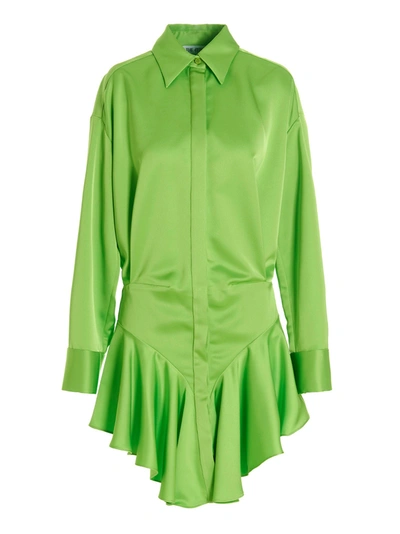 Shop Attico 'candice' Dress In Green