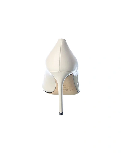 Shop Jimmy Choo Cass 95 Leather Pump In White