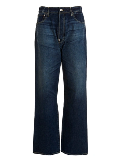 Shop Kenzo Jeans 'darkstone Suisen Relaxed' In Blue