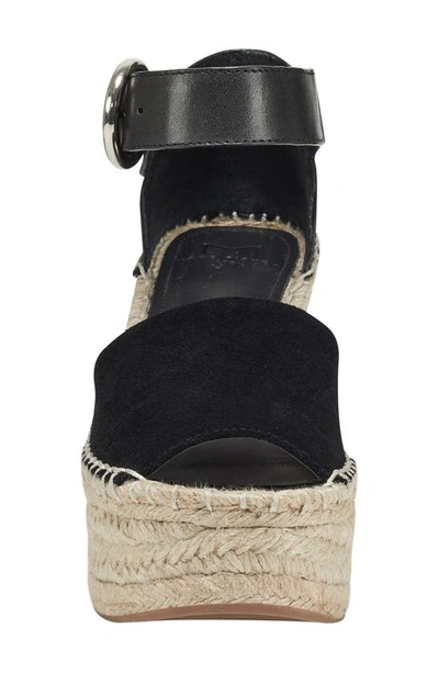 Shop Marc Fisher Ltd Alita Platform Wedge Espadrille Sandal In Black 001