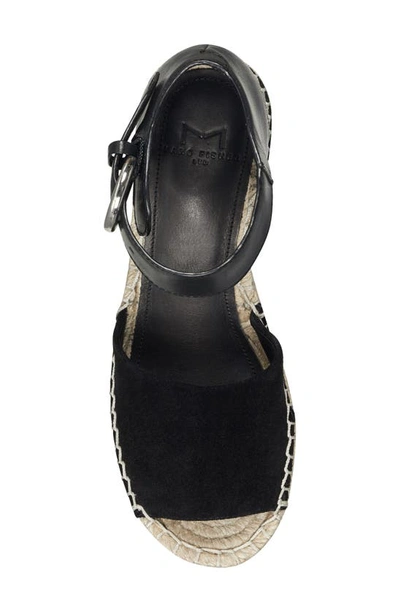 Shop Marc Fisher Ltd Alita Platform Wedge Espadrille Sandal In Black 001