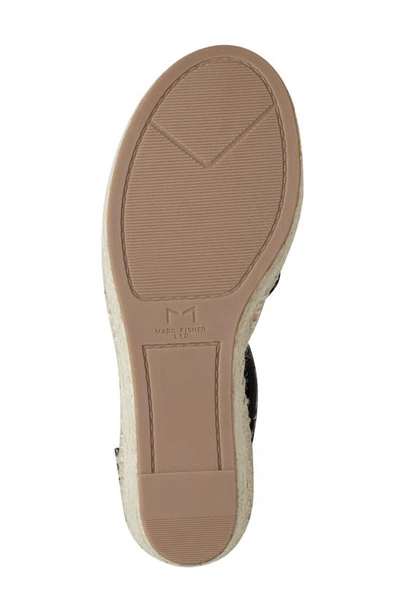 Shop Marc Fisher Ltd Alita Platform Wedge Espadrille Sandal In Black 001