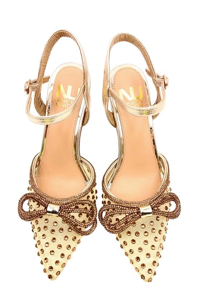Lady Couture Gloria Embellished Pump In Gold