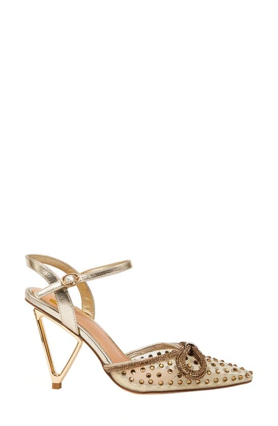 Lady Couture Gloria Embellished Pump In Gold