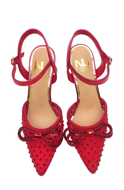 Lady Couture Gloria Embellished Pump In Red