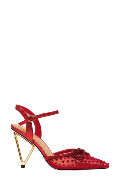 Lady Couture Gloria Embellished Pump In Red