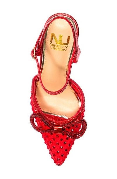 Lady Couture Gloria Embellished Pump In Red