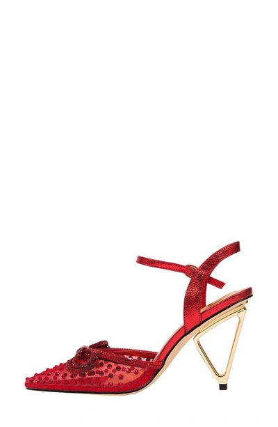 Lady Couture Gloria Embellished Pump In Red