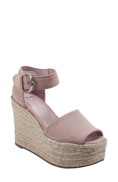 Shop Marc Fisher Ltd Alita Platform Wedge Espadrille Sandal In Light Pink 680