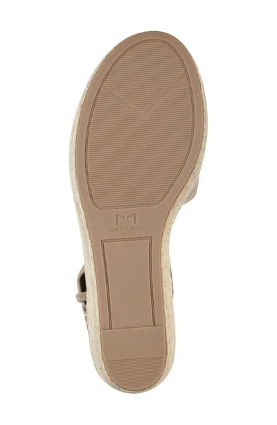 Shop Marc Fisher Ltd Alita Platform Wedge Espadrille Sandal In Medium Natural 101