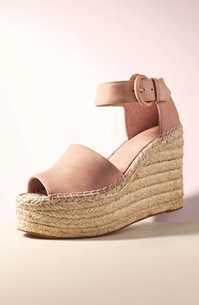 Shop Marc Fisher Ltd Alita Platform Wedge Espadrille Sandal In Medium Natural 101