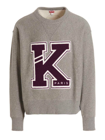 Shop Kenzo ' College' Sweatshirt In Gray