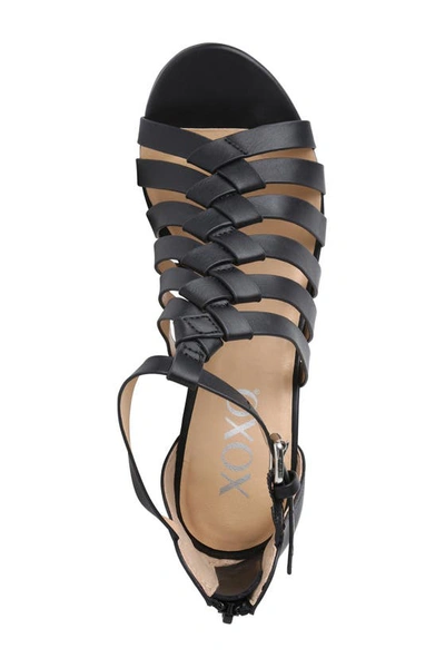 Shop Xoxo Baxter Woven Block Heel Sandal In Black