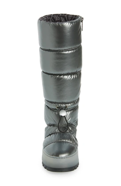 Shop Aquatalia Arlo Metallic Tall Boot In Gunmetal