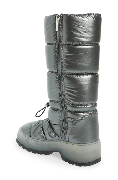 Aquatalia Arlo Metallic Tall Boot In Gunmetal