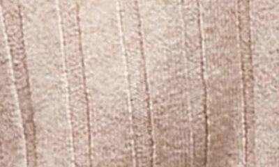 Topshop Boxy Ribbed Funnel Neck Long Sleeve Dress In Neutral