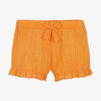 Shop Everything Must Change Girls Orange Cotton Shorts
