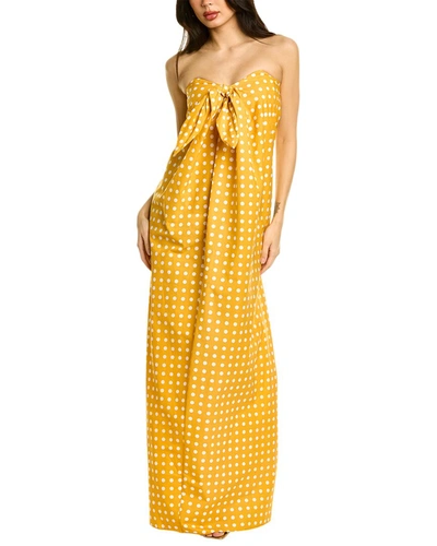 Shop Caroline Constas Kaia Maxi Dress In Yellow