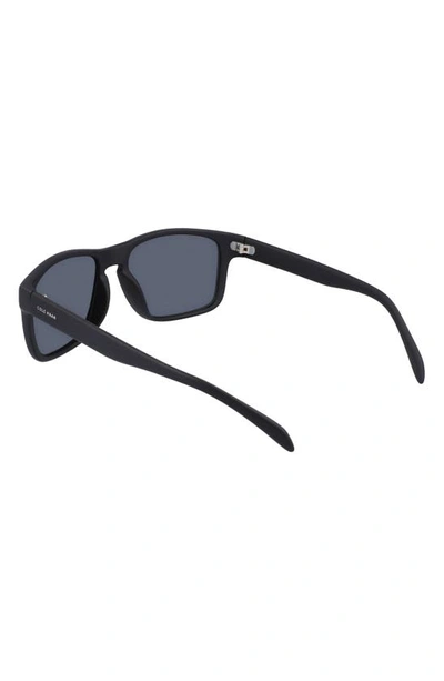 Shop Cole Haan 57mm Squared Polarized Sunglasses In Black