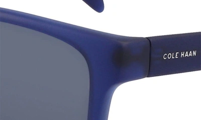 Cole Haan 57mm Squared Polarized Sunglasses In Navy Crystal