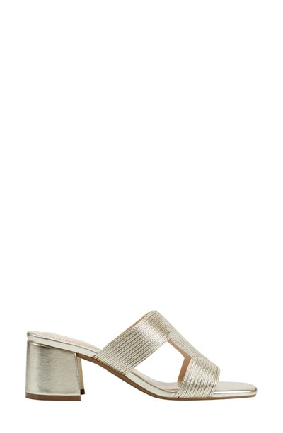 Bandolino Merily 3 Heeled Sandal In Gold