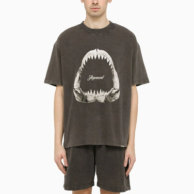Shop Represent Shark Jaws Jersey T-shirt In Grey