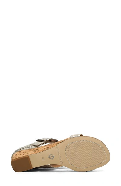 Donald Pliner Vine Buckled Wedge Sandal In Platino