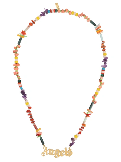 Shop Palm Angels 'angel' Necklace In Multicolor