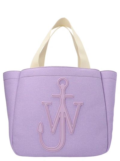 Shop Jw Anderson 'cabas' Shopping Bag In Purple