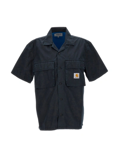 Shop Carhartt 's/s Wynton' Shirt In Blue