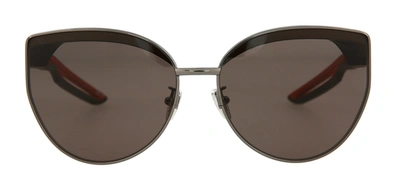 Shop Balenciaga Bb0110sa 001 Cat Eye Sunglasses Mx In Grey