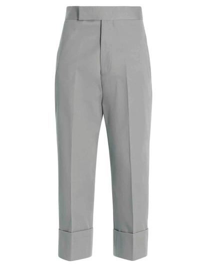 Shop Sapio Cotton Trousers In Gray