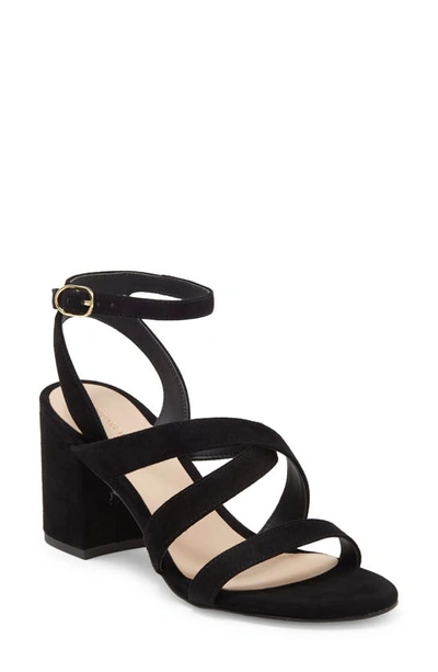 Shop Stuart Weitzman Ava Ankle 75 Block Heel Sandal In Black