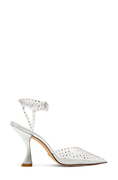 Stuart Weitzman Glam Curve Pump In Clear/ Silver/ Clear