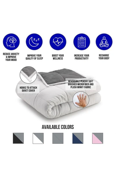 Ella Jayne Home Weighted Anti-anxiety Blanket In Grey/white