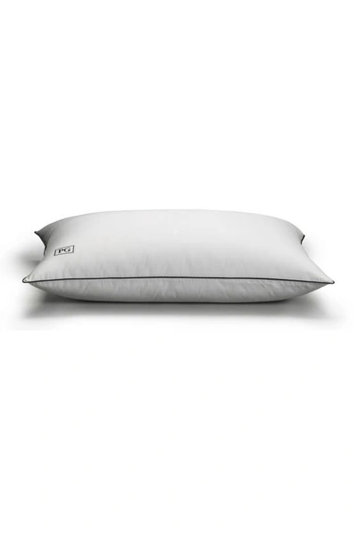 Pg Goods Pillow Guy White Goose Down Firm Density Side/back Sleeper Pillow With 100% Certified Rds Down, And In White With Navy/teal Cord