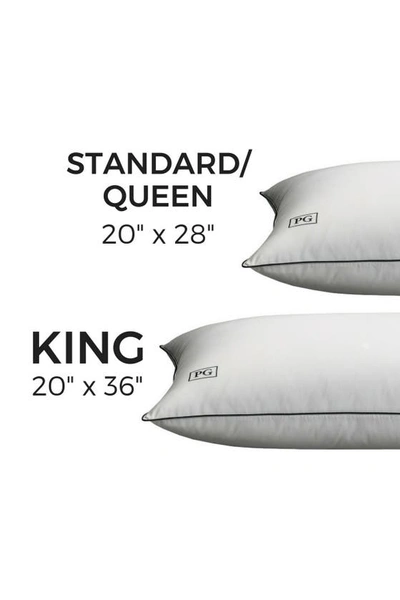 Pg Goods Pillow Guy White Goose Down Firm Density Side/back Sleeper Pillow With 100% Certified Rds Down, And In White With Navy/teal Cord