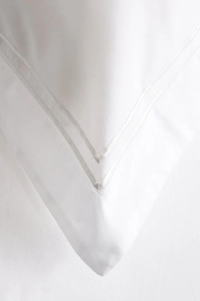 Ella Jayne Home Satin Stitched Percale Duvet Set In White