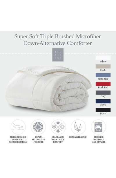 Ella Jayne Home Black All-season Super Soft Triple Brushed Microfiber Down-alternative Comforter In White