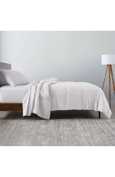 Ella Jayne Home Black All-season Super Soft Triple Brushed Microfiber Down-alternative Comforter In White