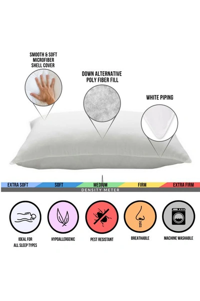 Ella Jayne Home Signature Plush Allergy Resistant Down Like Fiber Standard Pillow In White
