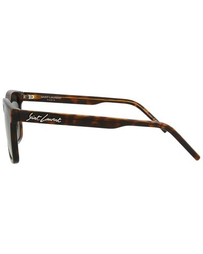 Shop Saint Laurent Men's Sl318 56mm Sunglasses In Brown