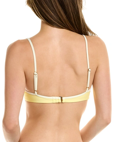 Shop Montce Dainty Triangle Bikini Top In Yellow