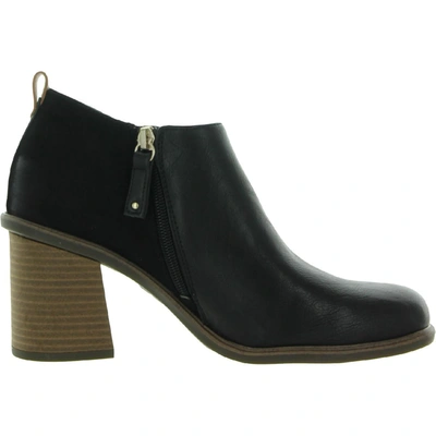Shop Dr. Scholl's Shoes Roxanne Womens Faux Leather Ankle Booties In Black