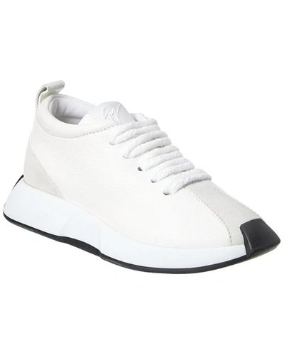 Shop Giuseppe Zanotti Omnia Leather Sneaker In White